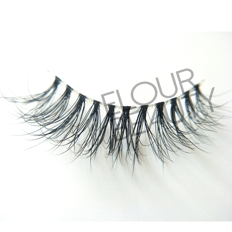 3D mink invisible band falsies lashes private label China ED55